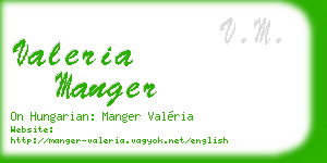 valeria manger business card